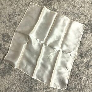Satin Off White Pocket Square